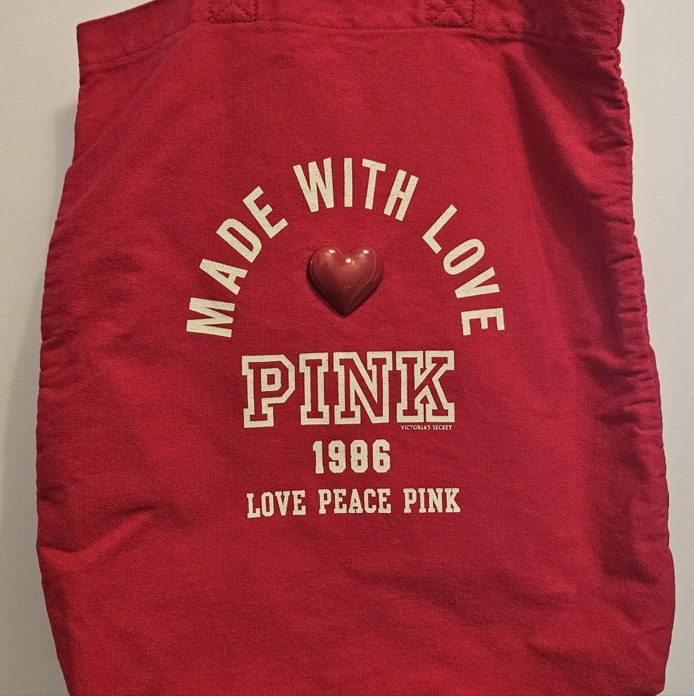 PINK Victoria's Secret Canvas Tote Bag. O/S